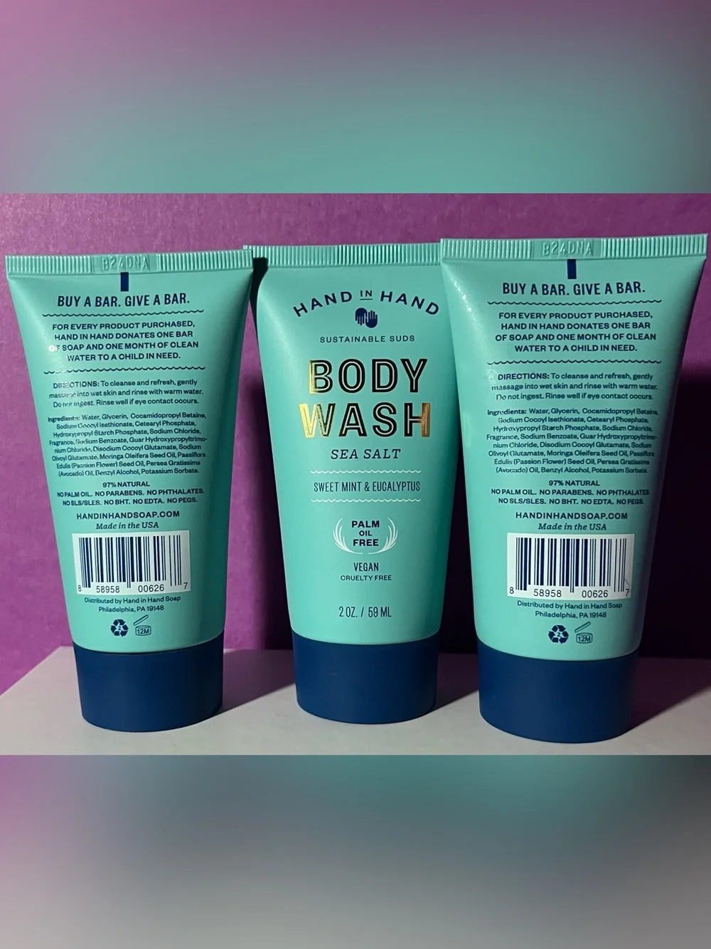 Sea Salt Body Wash - Sweet Mint & Eucalyptus   3/$14